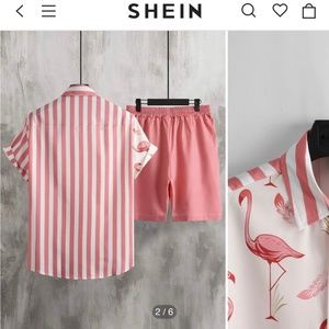 Mens 2 piece flamingo set